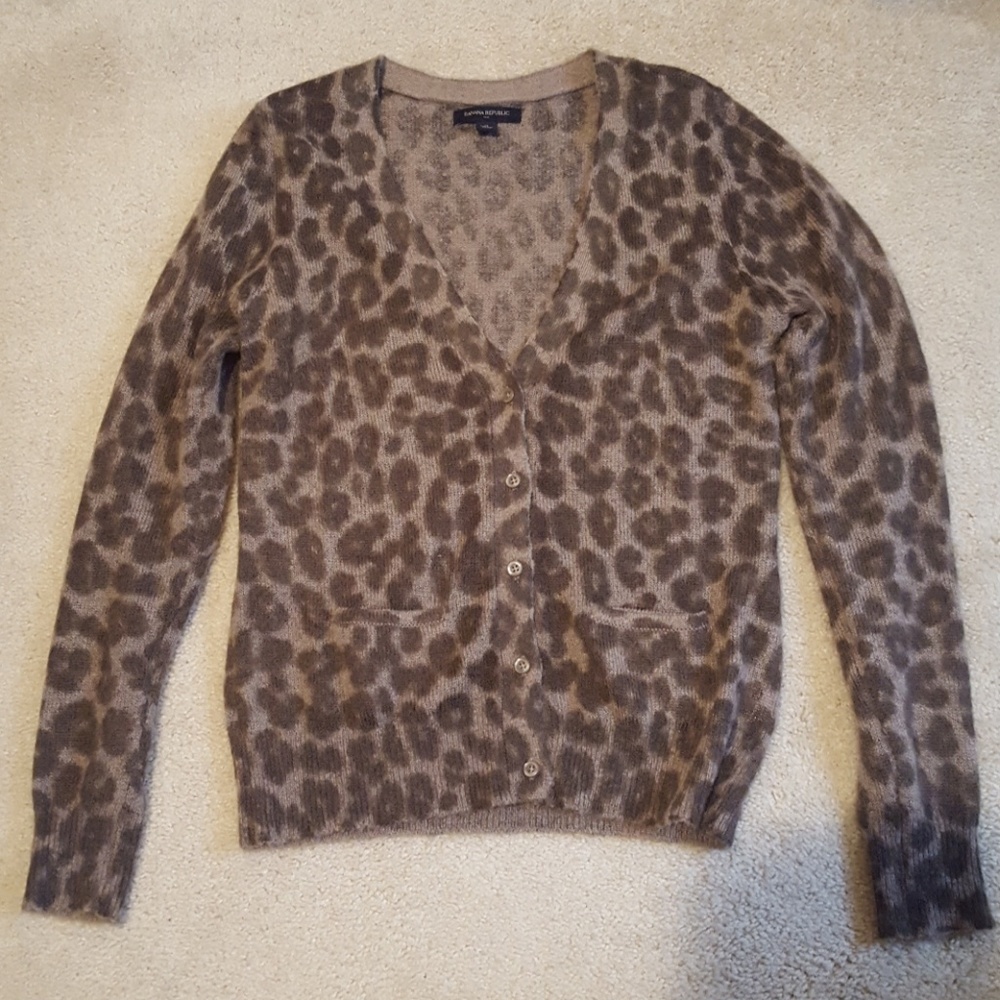 Banana Republic Cheetah Print Caridigan